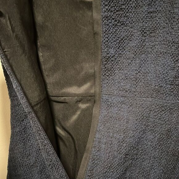 REBECCA TAYLOR Tweed Ruffle Hem Mini Dress, Royal Blue/Black, Size 2 - Picture 11 of 13